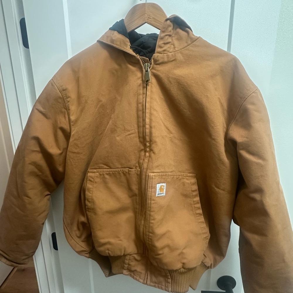 Carhartt J130 Sandstone Duck Active Jacket (Loose Fit, Size L) Rarely Warn